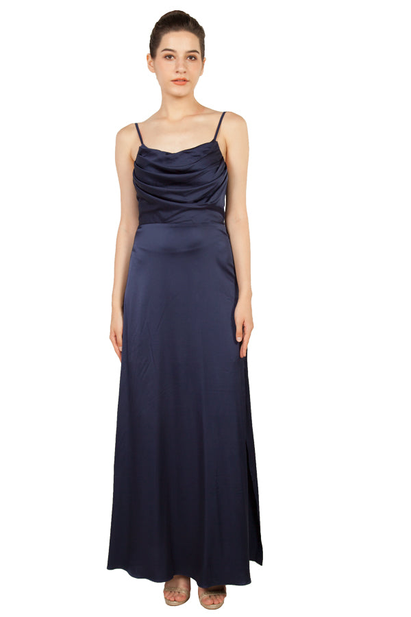miss anne formal dress Wien Navy Evening Dress – Dressxox main image 1
