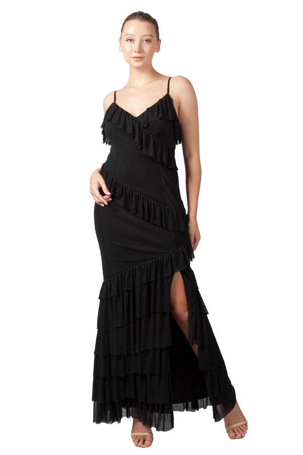 green emerald velvet dress Mott | High Neck Formal Gown | Black Label